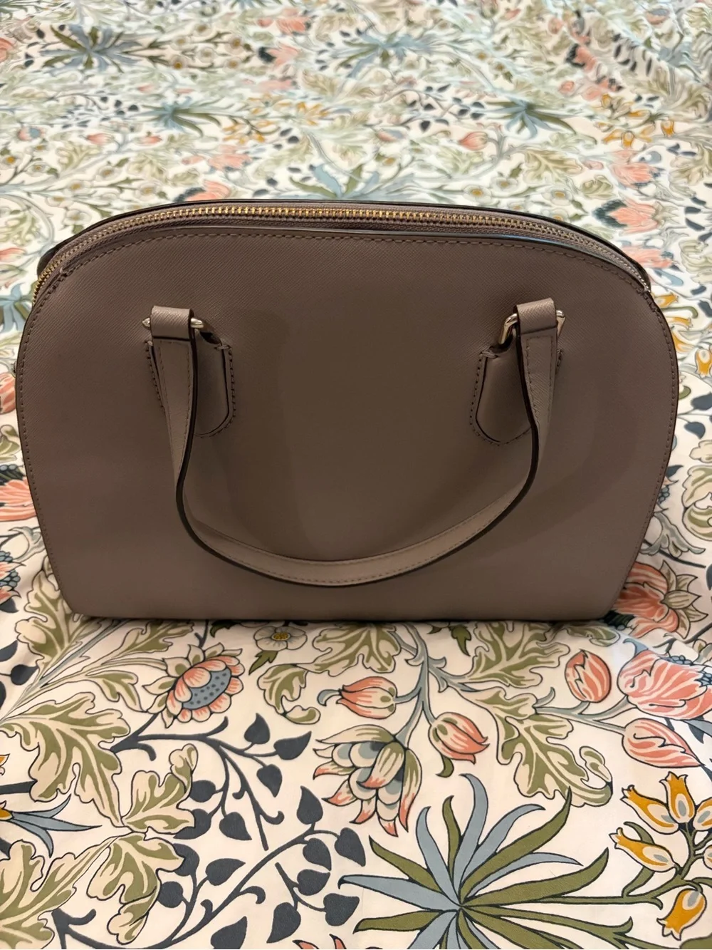 kate spade taupe dome satchel handbag